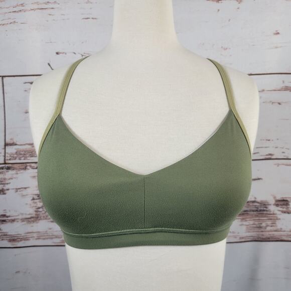 Fleo Reinette Sports Bra Medium Support Olive Green Size Small - Picture 1 of 6